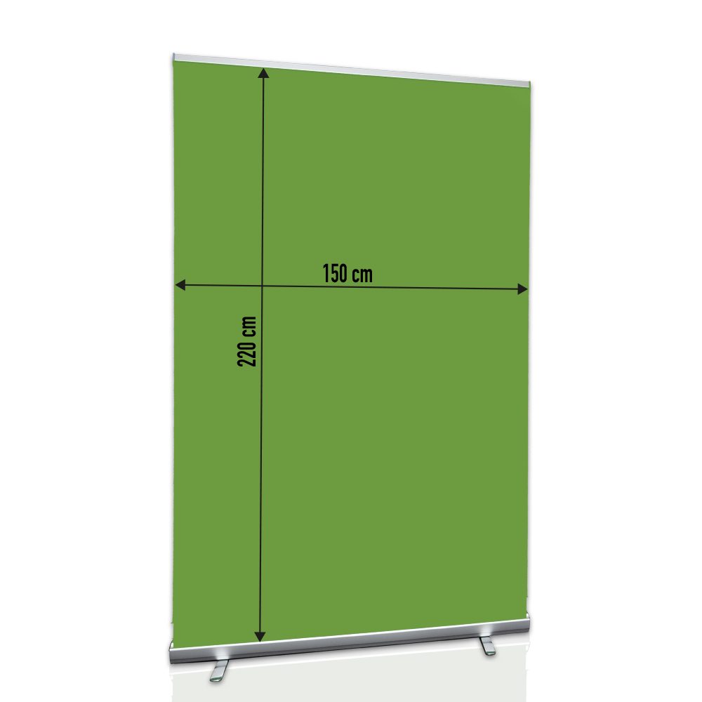 Greenscreen Roll Up 150x220 cm Chromakey Hintergrund